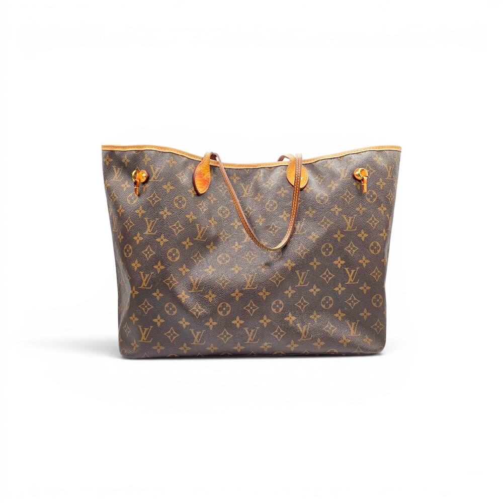 Louis Vuitton Neverfull MM Monogram Canvas Tote Bag Brown - Preowned